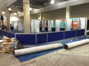 Assembling the NAIS Bookstore in the Exhibit Hall